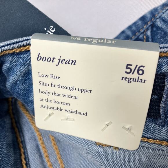 abercrombie kids Girls Low Rise Bootcut Jeans Size 5/6 Regular Y2K Medium Wash - Picture 3 of 10